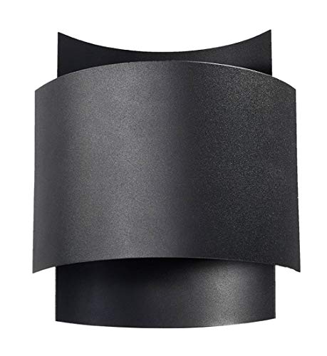 SOLLUX Wandleuchte IMPACT Double Source Wandleuchte Lampe Stahl LED Birne Minimalistisches Modernes Design Farbe Schwarz 23x22x11cm von SOLLUX lighting
