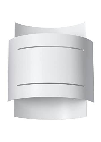 SOLLUX Wandleuchte IMPACT mit Perforation Double Source Wandbeleuchtung Stahllampe LED Birne Minimalistisches Modernes Design Farbe Weiß 21x8,5x23 cm von SOLLUX lighting