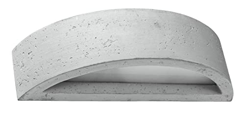 SOLLUX lighting ATENA Wandleuchte Beton - Wandbeleuchtung Wohzimmer Esszimmer Lampe Flur - Betonlampe 40 x 14,5 x 10 cm von SOLLUX lighting