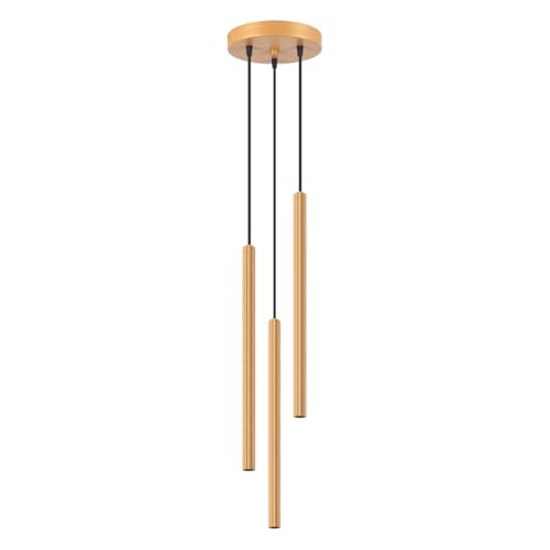 SOLLUX lighting - Arche Pendelleuchte - Hängeleuchte - Stilvolle Pendellampe - Lange Lebensdauer - Attraktives Design - Material Stahl - G9, 3x max 8W LED, ~230V, 50Hz - Gold von SOLLUX lighting