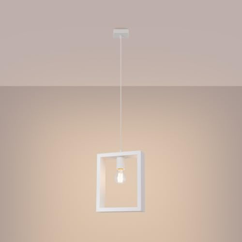 SOLLUX lighting - Aries Pendelleuchte - Hängeleuchte - Stilvolle Pendellampe - Lange Lebensdauer - Attraktives Design - E27, 1x max 15W LED, ~230V, 50Hz - Weiß von SOLLUX lighting