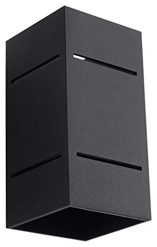 SOLLUX lighting Blocco LED Wandleuchte Innen - Minimalistische Wandlampe Innen Wandleuchte Treppenhaus Lampe - Wandlampe LED aus Aluminium in Schwarz 10 x 12 x 20 cm von SOLLUX lighting