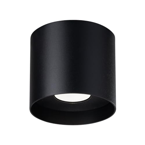 SOLLUX lighting Elegante Deckenleuchte - Deckenleuchten Lampe für Innen - Deckenleuchte Wohnzimmer – Glühbirne nicht enthalten – GU10-Fassung – MIKA - 12x12x11cm - Schwarz von SOLLUX lighting