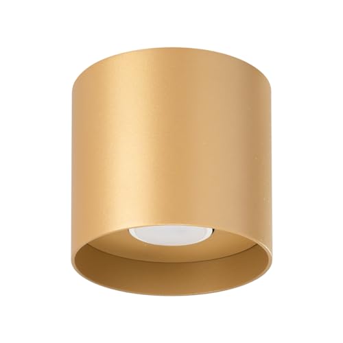 SOLLUX lighting Elegante Deckenleuchte - Deckenleuchten Lampe für Innen - Deckenleuchte Wohnzimmer – Glühbirne nicht enthalten – GU10-Fassung – MIKA - 12x12x11cm - Gold SOLLUX lighting Elegante Deckenleuchte - Deckenleuchten Lampe für Innen - Deckenleuchte Wohnzimmer – Glühbirne nicht enthalten – GU10-Fassung – MIKA - 12x12x11cm - Gold von SOLLUX lighting