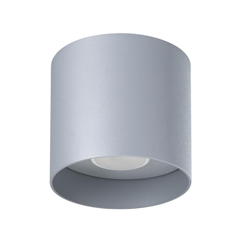 SOLLUX lighting Elegante Deckenleuchte - Deckenleuchten Lampe für Innen - Deckenleuchte Wohnzimmer – Glühbirne nicht enthalten – GU10-Fassung – MIKA - 12x12x11cm - Grau von SOLLUX lighting