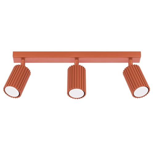 SOLLUX lighting Deckenlampe Deckenleuchte Deckenstrahler Aluminium 3 Flammig 45 x 6,5 x 16,5 cm Karbon Ockerrot SOLLUX lighting Deckenlampe Deckenleuchte Deckenstrahler Aluminium 3 Flammig 45 x 6,5 x 16,5 cm Karbon Ockerrot von SOLLUX lighting