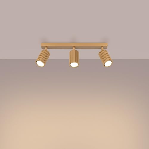 SOLLUX lighting Deckenlampe Deckenleuchte Deckenstrahler Aluminium LED-Glühbirne 4000K kaltes Weiß Licht 3 Flammig 45 x 6,5 x 16,5 cm GLOOW Gold SOLLUX lighting Deckenlampe Deckenleuchte Deckenstrahler Aluminium LED-Glühbirne 4000K kaltes Weiß Licht 3 Flammig 45 x 6,5 x 16,5 cm GLOOW Gold von SOLLUX lighting