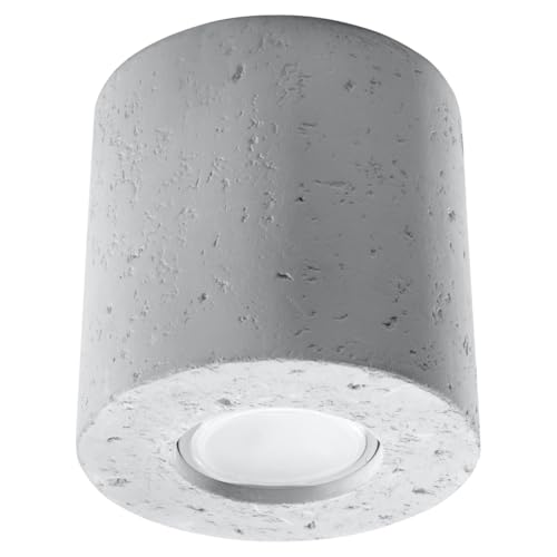SOLLUX lighting Deckenlampe Deckenleuchte Deckenstrahler Beton 1 Flammig LED Lampe Glühbirne 4000K Grau Celeris von SOLLUX lighting