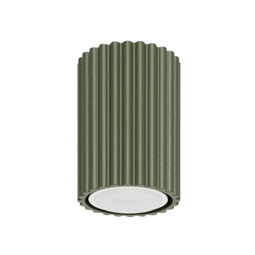 SOLLUX lighting Deckenlampe Deckenleuchte Deckenstrahler Lampe Decke Aluminium 1 Flammig 6,5 x 6,5 x 10 cm Karbon Olivgrün von SOLLUX lighting