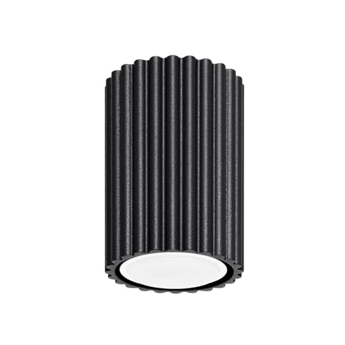 SOLLUX lighting Deckenlampe Deckenleuchte Deckenstrahler Lampe Decke Aluminium 1 Flammig 6,5 x 6,5 x 10 cm Karbon Schwarz von SOLLUX lighting