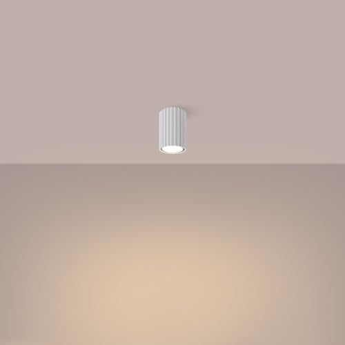 SOLLUX lighting Deckenlampe Deckenleuchte Deckenstrahler Lampe Decke Aluminium LED-Glühbirne 3000K warmes Weiß Licht 1 Flammig 6,5 x 6,5 x 10 cm GLOOW Weiß von SOLLUX lighting
