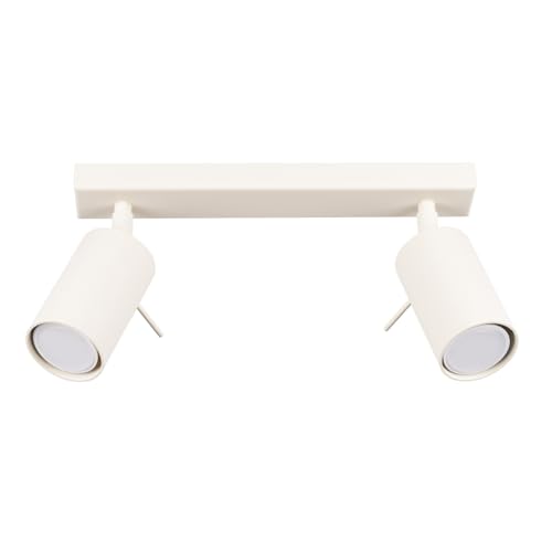 SOLLUX lighting Deckenlampe Deckenleuchte Deckenstrahler Einstellbar Stahl 2 Flammig 30 x 6 x 17 cm Beige Ring SOLLUX lighting Deckenlampe Deckenleuchte Deckenstrahler Einstellbar Stahl 2 Flammig 30 x 6 x 17 cm Beige Ring von SOLLUX lighting