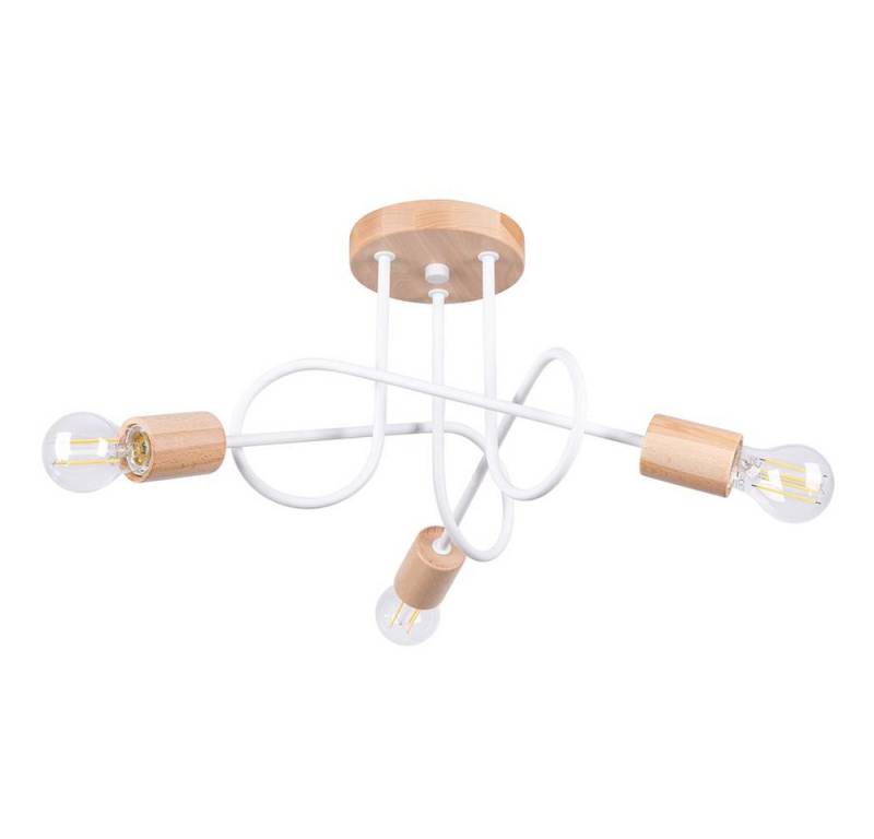 SOLLUX lighting Deckenleuchte, Leuchtmittel nicht inklusive, Deckenleuchte Deckenlampe Wohnzimmerleuchte 3-Flammig Naturholz weiß B SOLLUX lighting Deckenleuchte, Leuchtmittel nicht inklusive, Deckenleuchte Deckenlampe Wohnzimmerleuchte 3-Flammig Naturholz weiß B von SOLLUX lighting