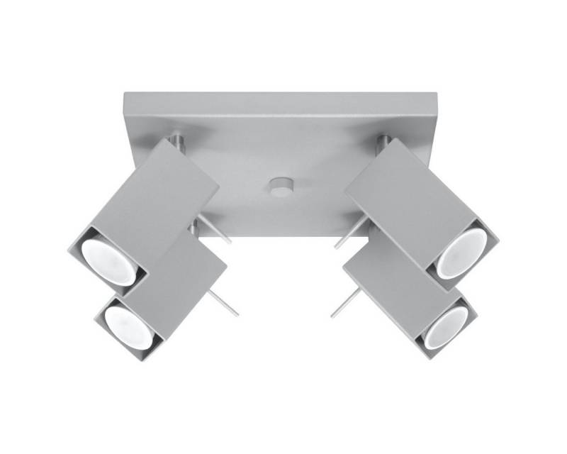 SOLLUX lighting Deckenleuchte Deckenleuchte Merida 4L Grau, Nicht enthalten von SOLLUX lighting