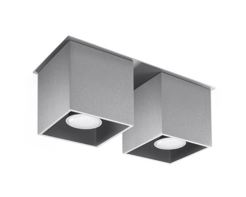 SOLLUX lighting Deckenleuchte Deckenleuchte Quad 2 Grau, Nicht enthalten von SOLLUX lighting