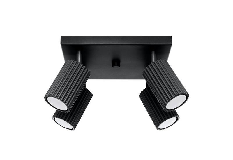 SOLLUX lighting Deckenleuchte Plafond Karbon 4 Schwarz, Nicht enthalten von SOLLUX lighting