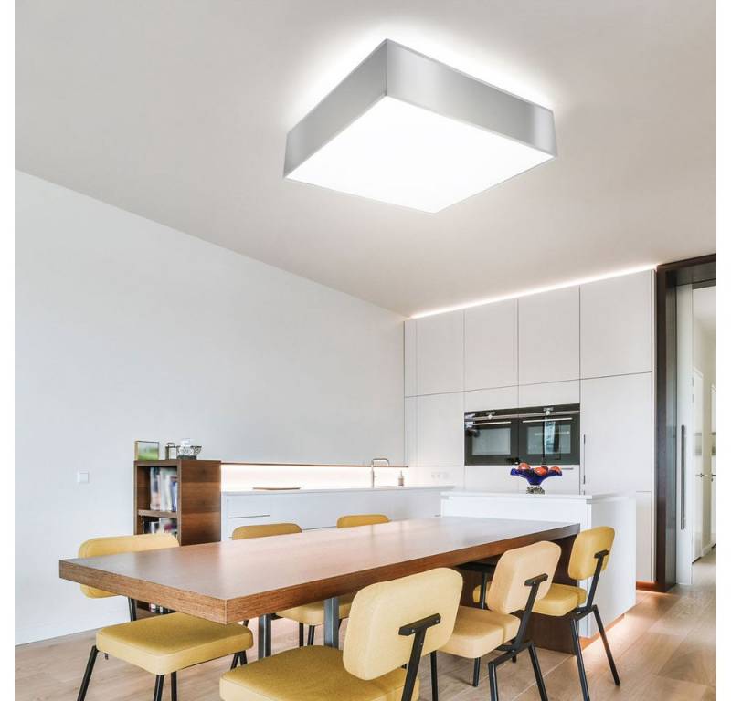 SOLLUX lighting Deckenstrahler, Leuchtmittel nicht inklusive, Deckenlampe Eckig grau Deckenleuchte quadratisch Deckenleuchte von SOLLUX lighting