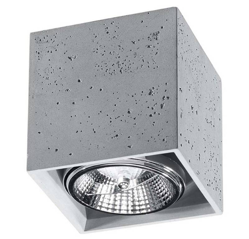 SOLLUX lighting Deckenstrahler, Leuchtmittel nicht inklusive, Deckenleuchte Deckenlampe Beton Grau Würfel Wohnzimmer Schlafzimmer von SOLLUX lighting