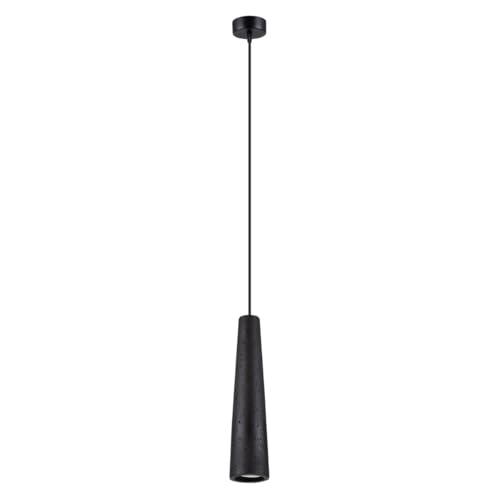 SOLLUX lighting - Electra Pendelleuchte - Hängeleuchte - Stilvolle Pendellampe - Lange Lebensdauer - Attraktives Design - Material Beton - GU10, 1x max 10W LED, ~230V, 50Hz - Schwarz von SOLLUX lighting
