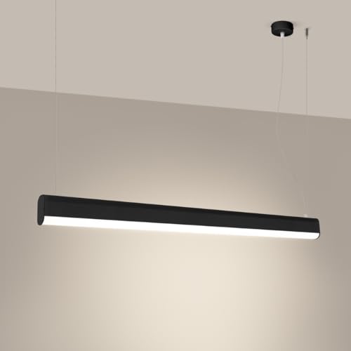 SOLLUX lighting - Farge Pendelleuchte - Hängeleuchte - Stilvolle Pendellampe - Lange Lebensdauer - Attraktives Design - Aluminium - Schwarz - 120x8x150cm SOLLUX lighting - Farge Pendelleuchte - Hängeleuchte - Stilvolle Pendellampe - Lange Lebensdauer - Attraktives Design - Aluminium - Schwarz - 120x8x150cm von SOLLUX lighting