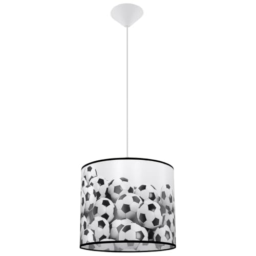 SOLLUX lighting - Hängelampe LED - Pendellampe BALL - Pendelleuchte - Hängelleuchte LED - Niedriger Energieverbrauch - E27, 1x max 15W LED, ~230V, 50Hz, IP20 - Weiß/Schwarz - 30x30x82cm von SOLLUX lighting