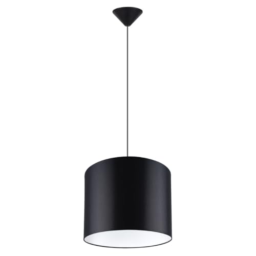 SOLLUX lighting - Hängelampe - Pendellampe NOVA - Pendelleuchte - Hängelleuchte - Niedriger Energieverbrauch - 1x max 15W, ~230V, 50Hz, IP20 - Schwarz - 30x30x88cm von SOLLUX lighting