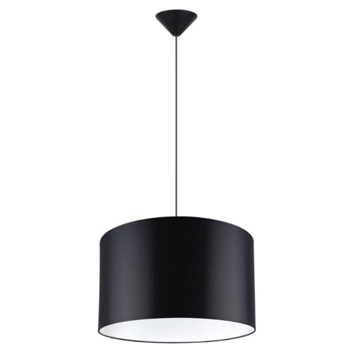 SOLLUX lighting - Hängelampe - Pendellampe NOVA - Pendelleuchte - Hängelleuchte - Niedriger Energieverbrauch - 1x max 15W, ~230V, 50Hz, IP20 - Schwarz - 40x40x88cm von SOLLUX lighting