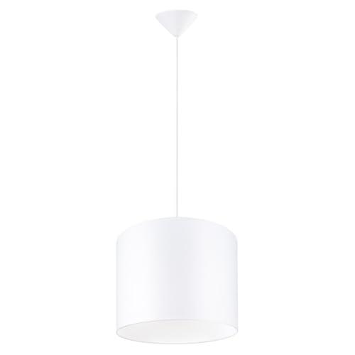 SOLLUX lighting - Hängelampe - Pendellampe NOVA - Pendelleuchte - Hängelleuchte - Niedriger Energieverbrauch - 1x max 15W, ~230V, 50Hz, IP20 - Weiß - 30x30x88cm von SOLLUX lighting