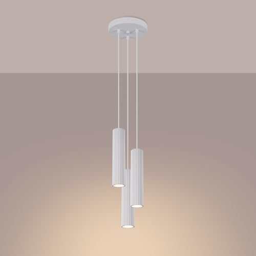 SOLLUX lighting Hängelampe Pendelleuchte Hängeleuchte Deckenlampe Lampe Decke Aluminium LED-Glühbirne 3000K warmes Weiß Licht 3 Flammig 19,5 x 19,5 x 108 cm GLOOW Weiß SOLLUX lighting Hängelampe Pendelleuchte Hängeleuchte Deckenlampe Lampe Decke Aluminium LED-Glühbirne 3000K warmes Weiß Licht 3 Flammig 19,5 x 19,5 x 108 cm GLOOW Weiß von SOLLUX lighting