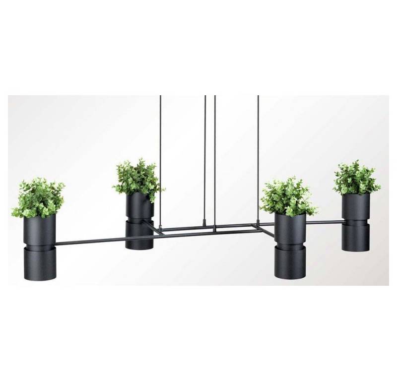 SOLLUX lighting Hängeleuchte, Leuchtmittel nicht inklusive, Hängeleuchte Pflanztopf Pendelleuchte Deckenlampe Stahl Alu Schwarz von SOLLUX lighting