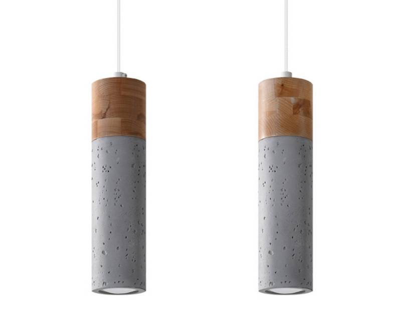 SOLLUX lighting Hängeleuchte Hängeleuchte Zane 2 Grau, Nicht enthalten von SOLLUX lighting