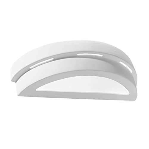 SOLLUX lighting Helios Wandleuchte aus Keramik - Wandbeleuchtung Lampe für Wohnzimmer Leuchte Esszimmer - Flurlampe aus Keramik in Weiß 40 x 15 x 10 cm von SOLLUX lighting