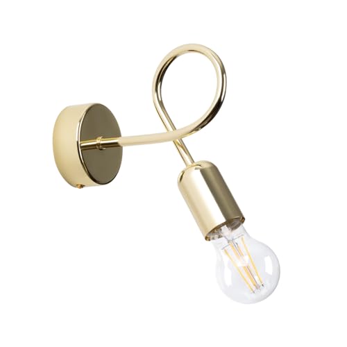 SOLLUX lighting - Kronleuchter - Hängelampe LED - Pendellampe SUPEŁ - Pendelleuchte - Hängelleuchte LED - Niedriger Energieverbrauch - E27, 5x max 15W LED, ~230V, 50Hz, IP20 - Goldglanz - 25x8x20cm von SOLLUX lighting