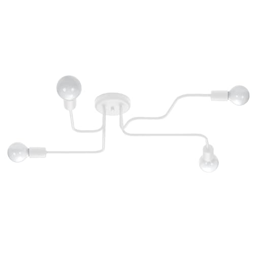 SOLLUX lighting - Kronleuchter - Hängelampe LED - Pendellampe VECTOR - Pendelleuchte - Hängelleuchte LED - Niedriger Energieverbrauch - E27,4x max 15W LED, ~230V, 50Hz, IP20 - Weiß - 78x58x15,5cm SOLLUX lighting - Kronleuchter - Hängelampe LED - Pendellampe VECTOR - Pendelleuchte - Hängelleuchte LED - Niedriger Energieverbrauch - E27,4x max 15W LED, ~230V, 50Hz, IP20 - Weiß - 78x58x15,5cm von SOLLUX lighting