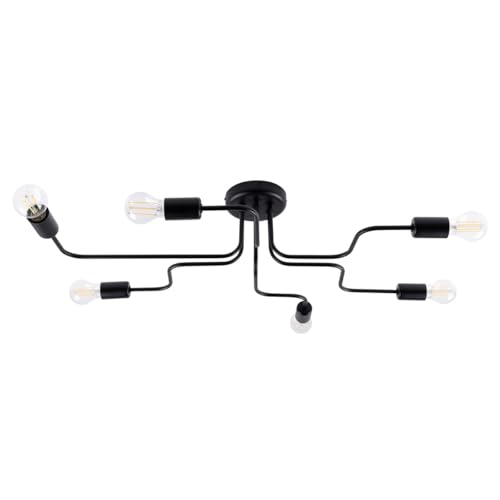 SOLLUX lighting - Kronleuchter - Hängelampe LED - Pendellampe VECTOR - Pendelleuchte - Hängelleuchte LED - Niedriger Energieverbrauch - E27,6x max 15W LED, ~230V, 50Hz, IP20 - Schwarz - 80x64x15,5cm SOLLUX lighting - Kronleuchter - Hängelampe LED - Pendellampe VECTOR - Pendelleuchte - Hängelleuchte LED - Niedriger Energieverbrauch - E27,6x max 15W LED, ~230V, 50Hz, IP20 - Schwarz - 80x64x15,5cm von SOLLUX lighting