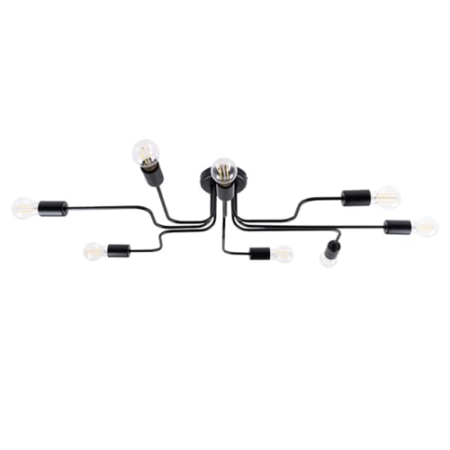 SOLLUX lighting - Kronleuchter - Hängelampe LED - Pendellampe VECTOR - Pendelleuchte - Hängelleuchte LED - Niedriger Energieverbrauch - E27,8x max 15W LED, ~230V, 50Hz, IP20 - Schwarz - 103x56x15,5cm SOLLUX lighting - Kronleuchter - Hängelampe LED - Pendellampe VECTOR - Pendelleuchte - Hängelleuchte LED - Niedriger Energieverbrauch - E27,8x max 15W LED, ~230V, 50Hz, IP20 - Schwarz - 103x56x15,5cm von SOLLUX lighting