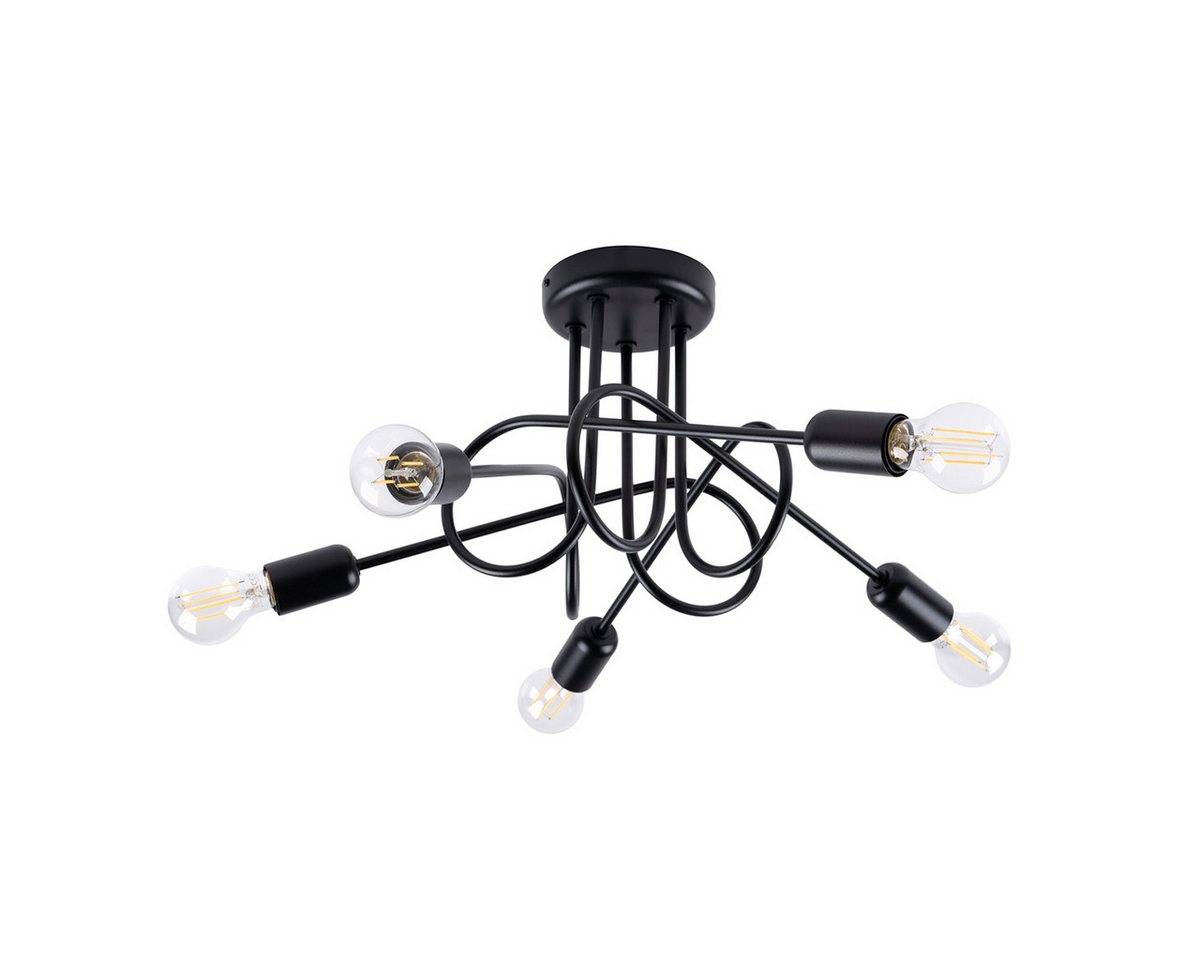 SOLLUX lighting Kronleuchter Kronleuchter Loop 5 Schwarz, Nicht enthalten SOLLUX lighting Kronleuchter Kronleuchter Loop 5 Schwarz, Nicht enthalten von SOLLUX lighting