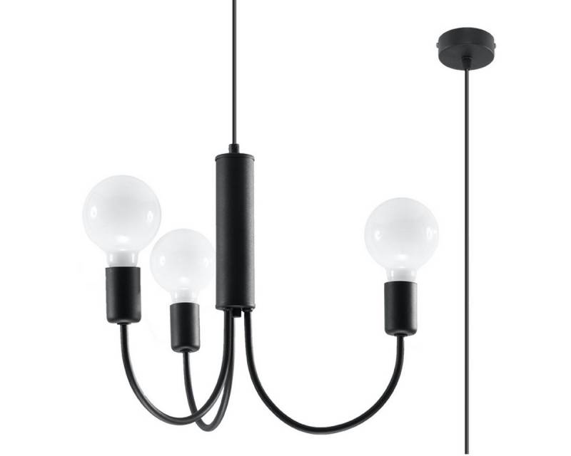 SOLLUX lighting Kronleuchter Kronleuchter Piccolo 3 Schwarz, Nicht enthalten von SOLLUX lighting