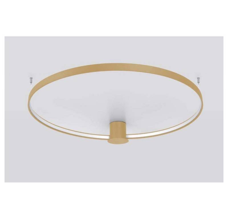 SOLLUX lighting LED Deckenleuchte, LED-Leuchtmittel fest verbaut, Deckenleuchte Wohnzimmerleuchte Deckenlampe LED Alu Gold 30W 3000k D von SOLLUX lighting