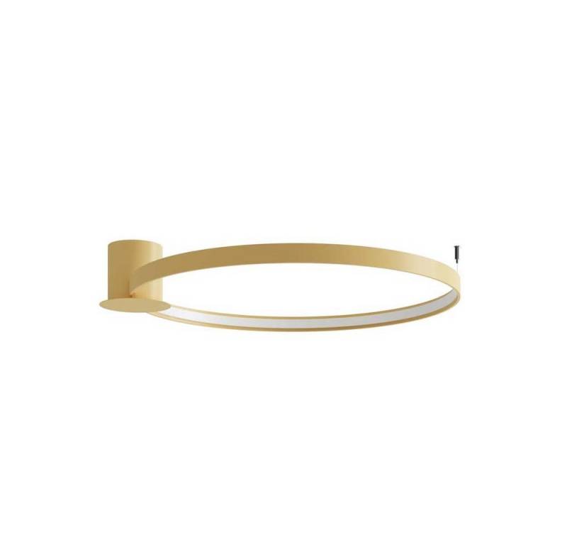 SOLLUX lighting LED Deckenleuchte, LED-Leuchtmittel fest verbaut, Deckenleuchte Wohnzimmerleuchte Deckenlampe LED Alu Gold 50W 4000k D von SOLLUX lighting
