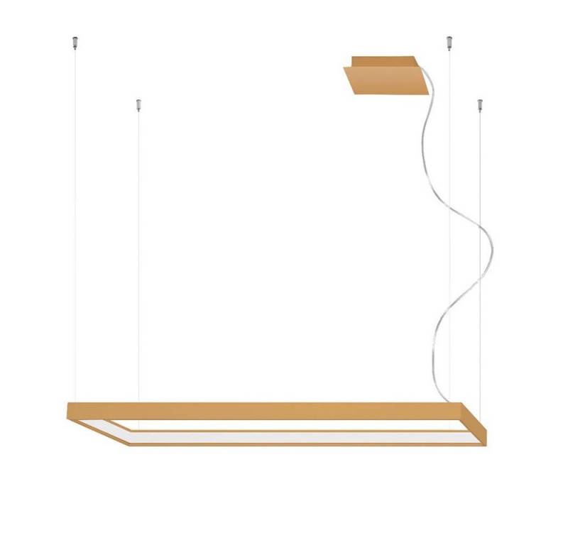 SOLLUX lighting LED Pendelleuchte, LED-Leuchtmittel fest verbaut, Neutralweiß, Hängeleuchte Pendellampe Wohnzimmerleuchte gold Alu Rahmen LED von SOLLUX lighting