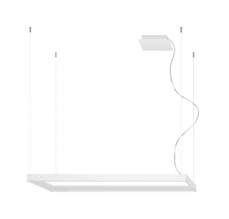 SOLLUX lighting LED Pendelleuchte, LED-Leuchtmittel fest verbaut, Neutralweiß, Pendellampe Hängeleuchte Designlampe LED Wohnzimmerleuchte Alu weiß von SOLLUX lighting