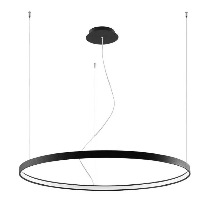SOLLUX lighting LED Pendelleuchte, LED-Leuchtmittel fest verbaut, Warmweiß, Pendellampe Hängeleuchte Ring Wohnzimmerlampe schwarz LED von SOLLUX lighting