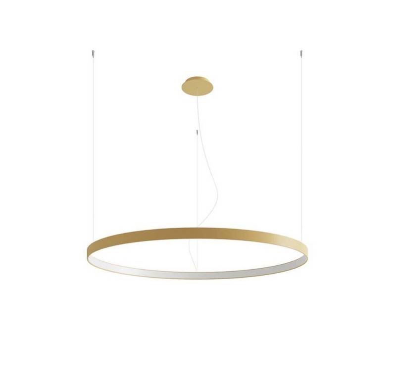 SOLLUX lighting LED Pendelleuchte, LED-Leuchtmittel fest verbaut, Pendelleuchte Hängelampe Deckenlampe Wohnzimmerlampe Gold LED 70W von SOLLUX lighting