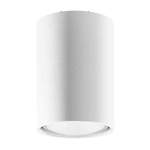 SOLLUX Hängelampe Lagos 10 Deckenleuchte - Zylindrische Pendelleuchte für Esstisch und Wohnzimmer - Weißer Pulverbeschichteter Stahl 6 x 6 x 10 cm von SOLLUX lighting