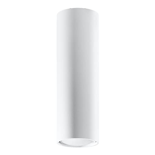 SOLLUX Hängelampe Lagos 20 Deckenleuchte - Zylindrische Esszimmerlampe für Esstisch, Wohnzimmer, Küche - Weißer Pulverbeschichteter Stahl 6 x 6 x 20 cm von SOLLUX lighting