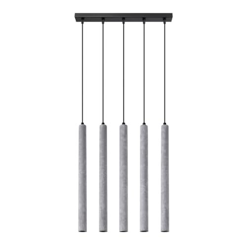 SOLLUX lighting Hängelampe Pendelleuchte Hängeleuchte Deckenlampe Lampe Decke Stahl 5 Flammig Pastelo von SOLLUX lighting