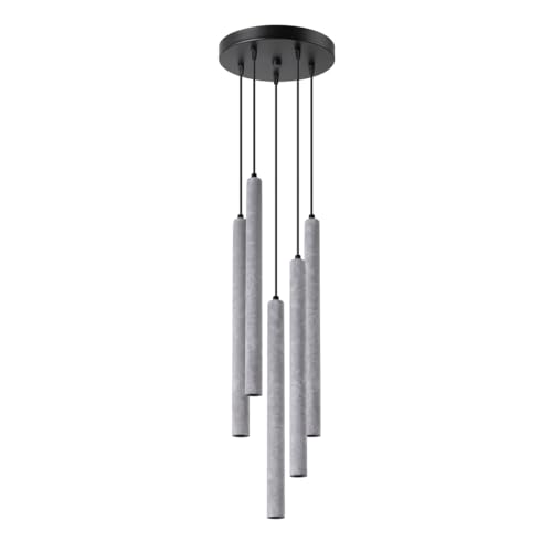 SOLLUX lighting PASTELO 5P 5-Glühbirnen Beton Pendelleuchte Lampe Esstisch Hängend – G9-Fassung - Glühbirne nicht enthalten – Hängeleuchten & Pendelleuchten – 25x25x110cm SOLLUX lighting PASTELO 5P 5-Glühbirnen Beton Pendelleuchte Lampe Esstisch Hängend – G9-Fassung - Glühbirne nicht enthalten – Hängeleuchten & Pendelleuchten – 25x25x110cm von SOLLUX lighting