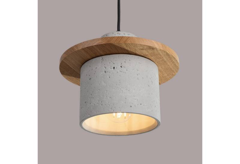 SOLLUX lighting Pendelleuchte Hängelampe MAB 1, ohne Leuchtmittel, einstellbare Höhe, LED E27, Beton/Holz SOLLUX lighting Pendelleuchte Hängelampe MAB 1, ohne Leuchtmittel, einstellbare Höhe, LED E27, Beton/Holz von SOLLUX lighting
