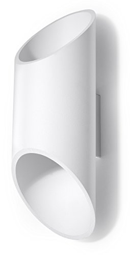 SOLLUX lighting Penne 30 Doppelseitige Wandleuchte - Minimalistische Wandbeleuchtung Wohzimmer Esszimmer Lampe Flur - Treppenhaus Beleuchtung aus Aluminium in Weiß 10 x 12 x 30 cm von SOLLUX lighting